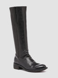 LISON 035 - Black Stretch Leather Boots - 2