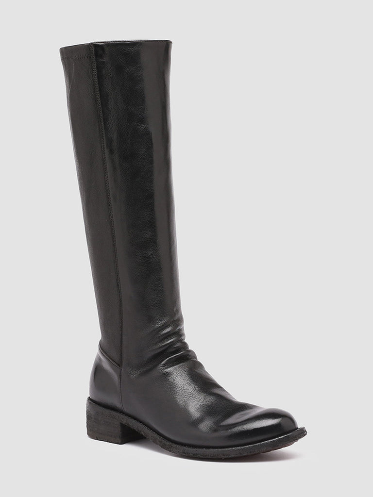 LISON 035 Nero - Black Stretch Leather Boots Women Officine Creative - 3