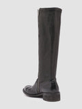 LISON 035 - Black Stretch Leather Boots - 3