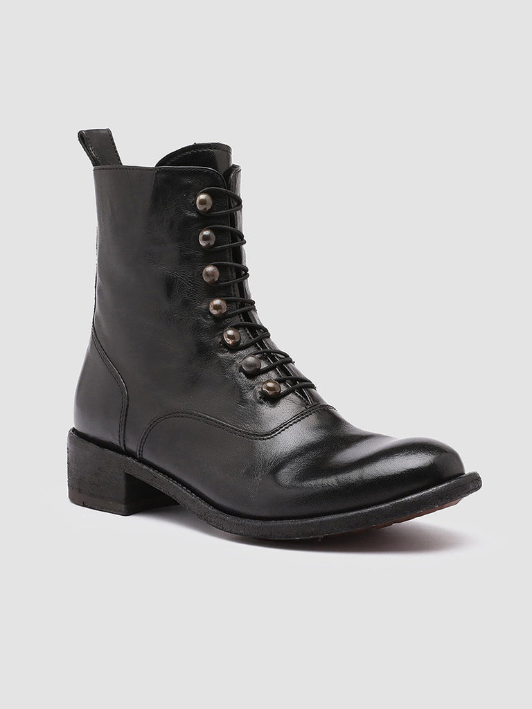 LISON 036 Nero - Black Leather Booties Women Officine Creative - 3