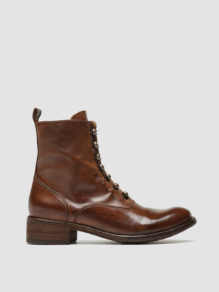 LISON 036 Sauvage - Brown Leather Zip Boots