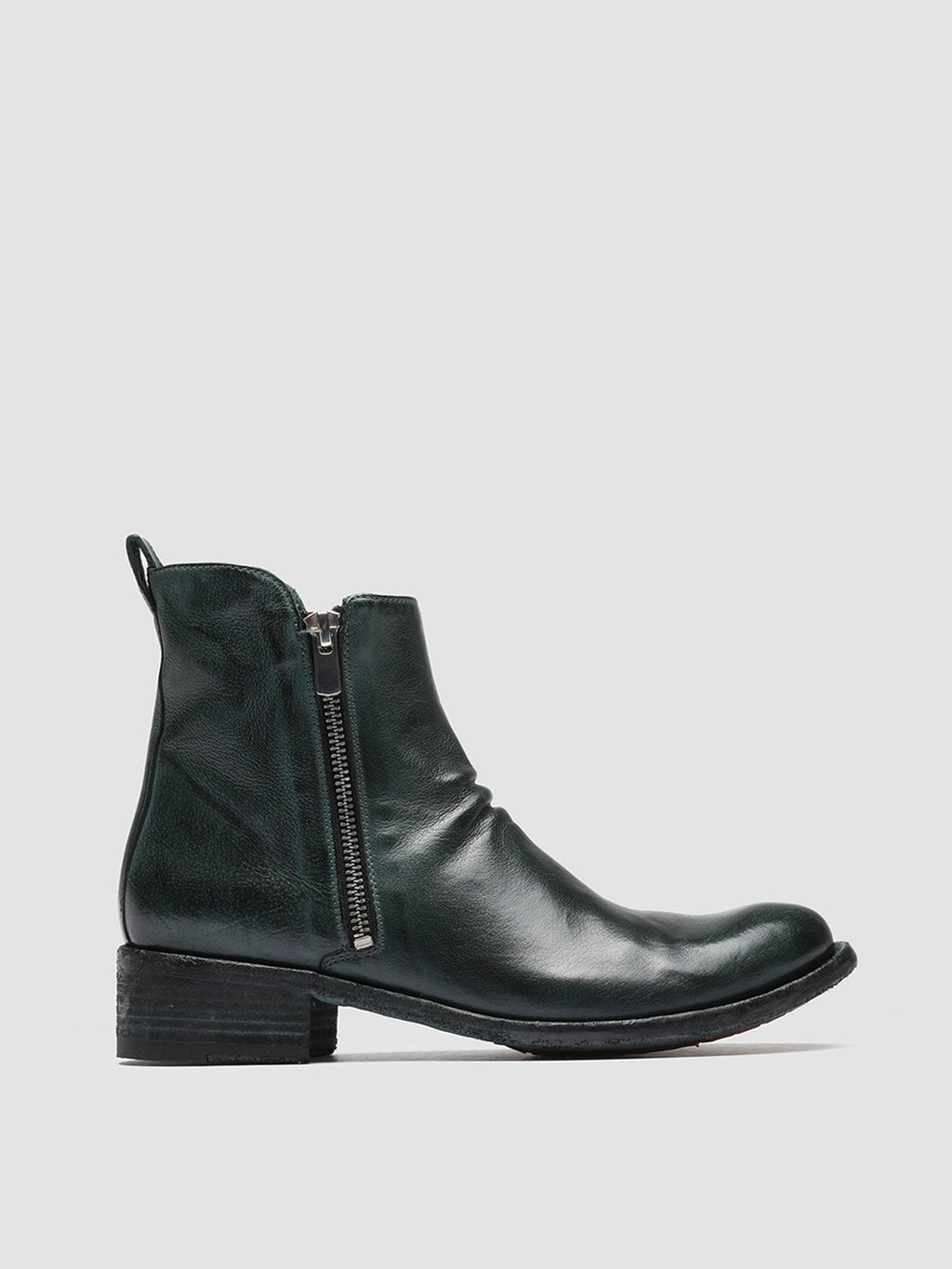 LISON 040 Bouteille - Green Leather Ankle Boots Women Officine Creative - 1