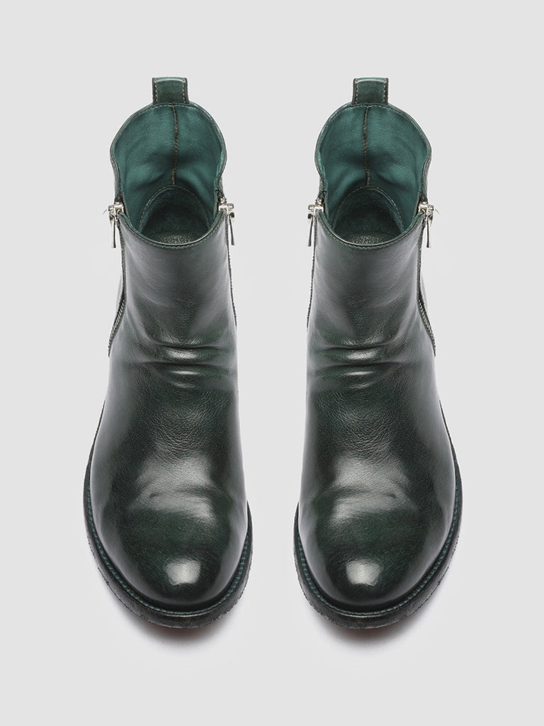 LISON 040 Bouteille - Green Leather Ankle Boots Women Officine Creative - 2