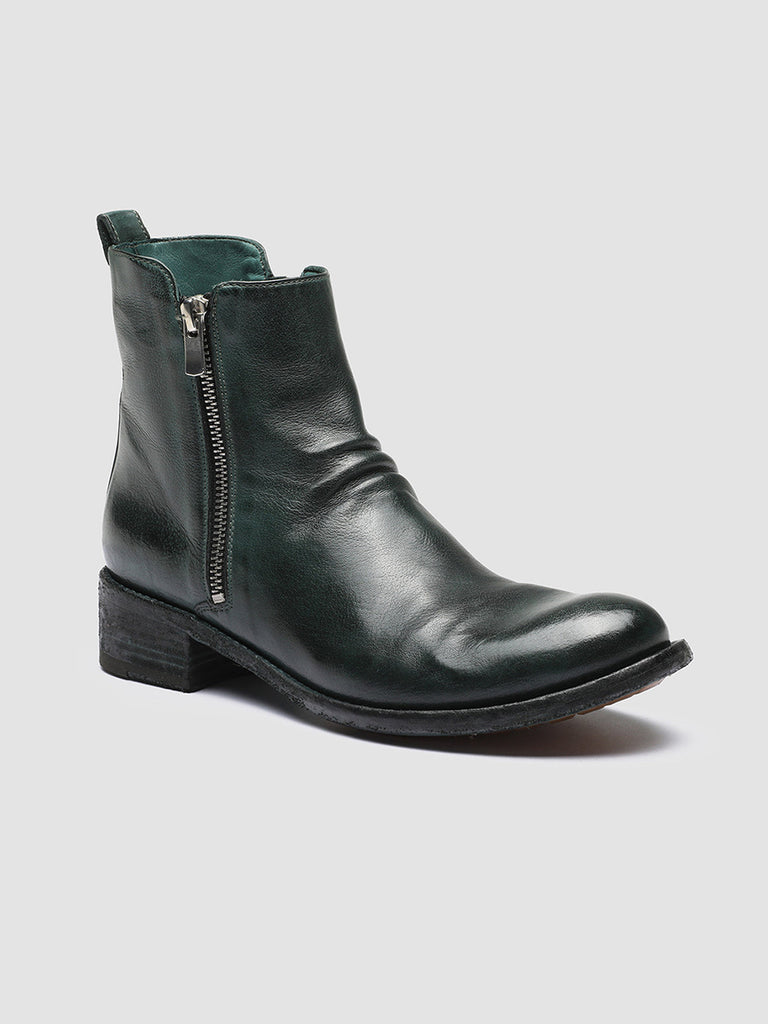 LISON 040 Bouteille - Green Leather Ankle Boots Women Officine Creative - 3