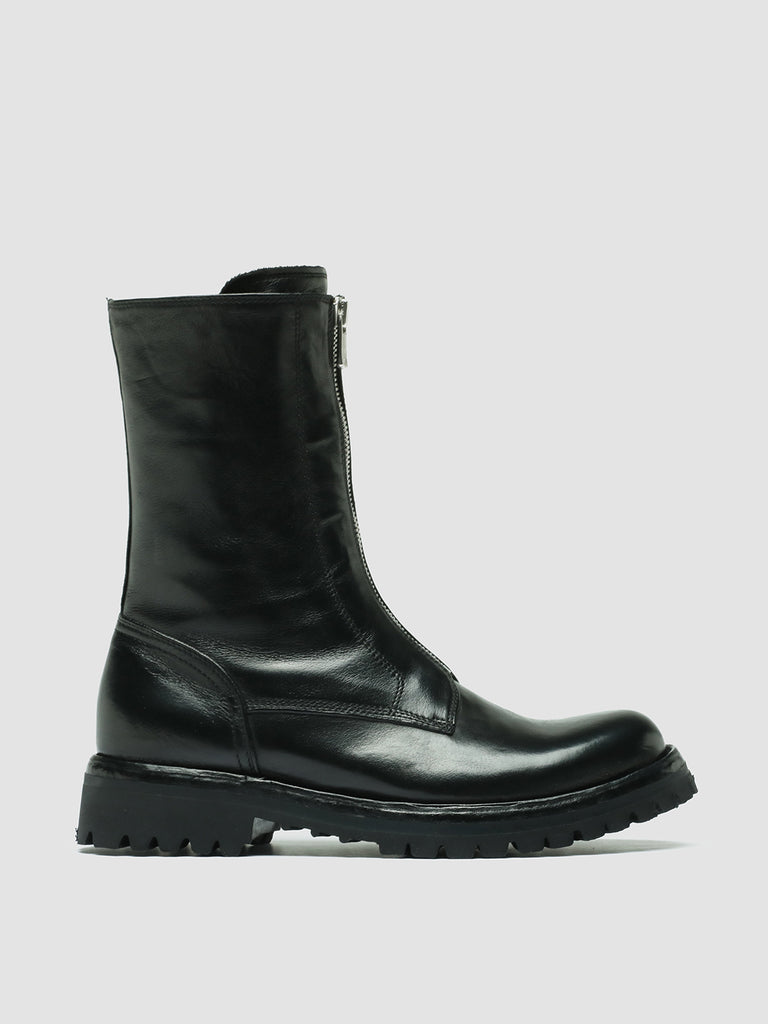 LORAINE 015 Ignis Nero - Black Leather Zip Boots Women Officine Creative - 1