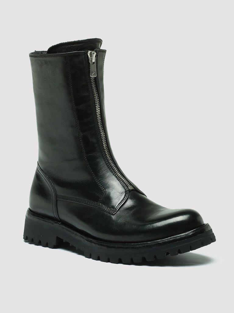 LORAINE 015 Ignis Nero - Black Leather Zip Boots Women Officine Creative - 3