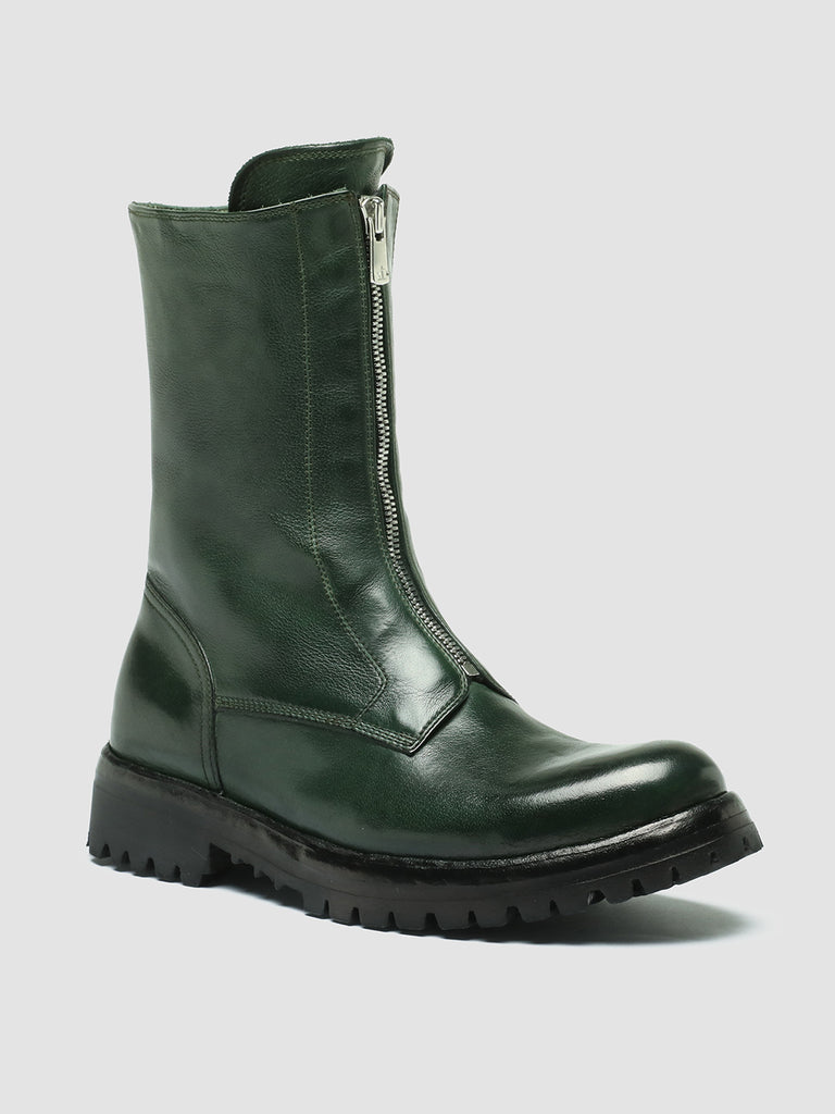 LORAINE 015 Bosco - Green Leather Zip Boots Women Officine Creative - 3