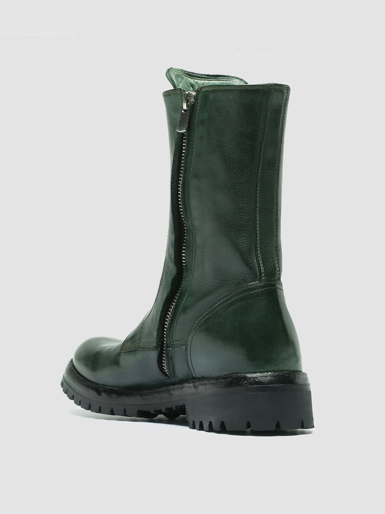 LORAINE 015 Bosco - Green Leather Zip Boots Women Officine Creative - 4