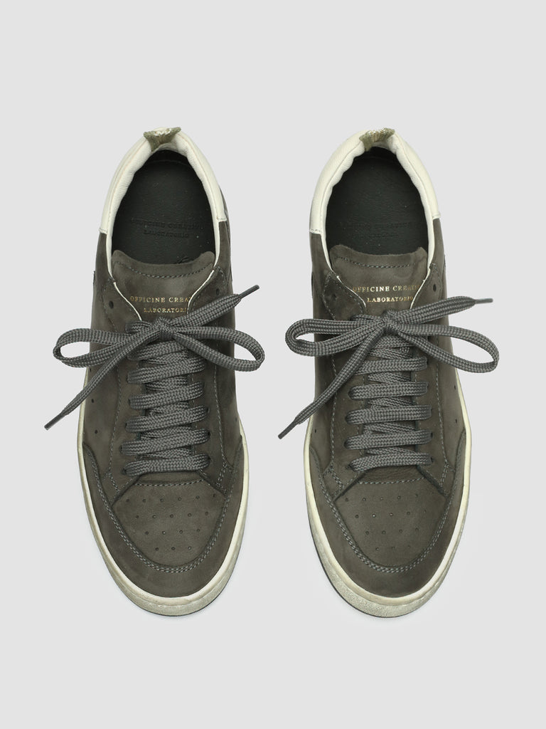 MAGIC 102 - Gray Suede and Leather Low Top Sneakers