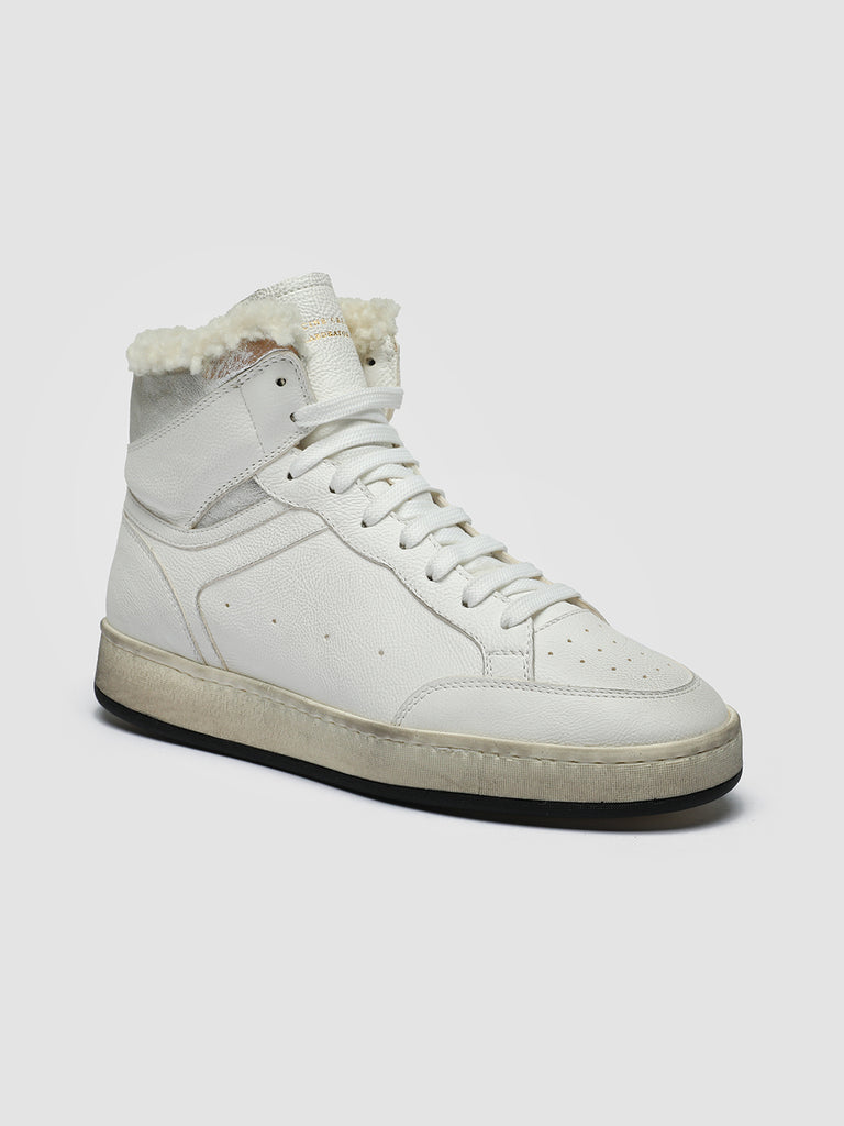 MAGIC 107 - White Leather High Top Sneakers Women Officine Creative - 3