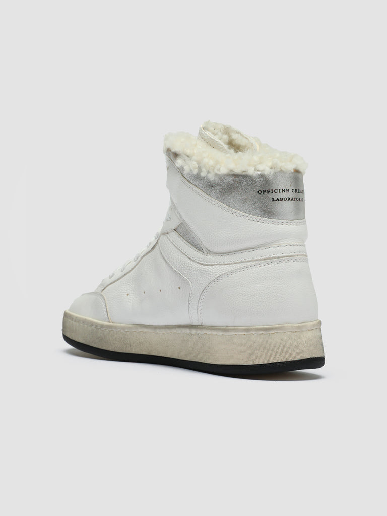 MAGIC 107 - White Leather High Top Sneakers Women Officine Creative - 4