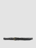 OC STRIP 20 - Black Woven Leather Belt - thumb image 1,side view