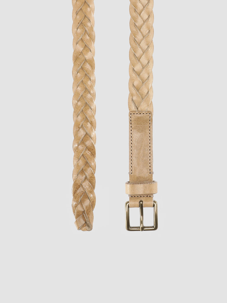 OC STRIP 20 Walnut - Taupe Leather Belt