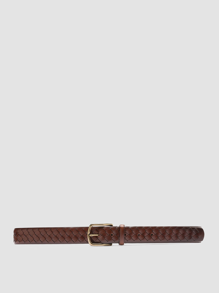 35mm New Intreccio Buckle Leather Belt