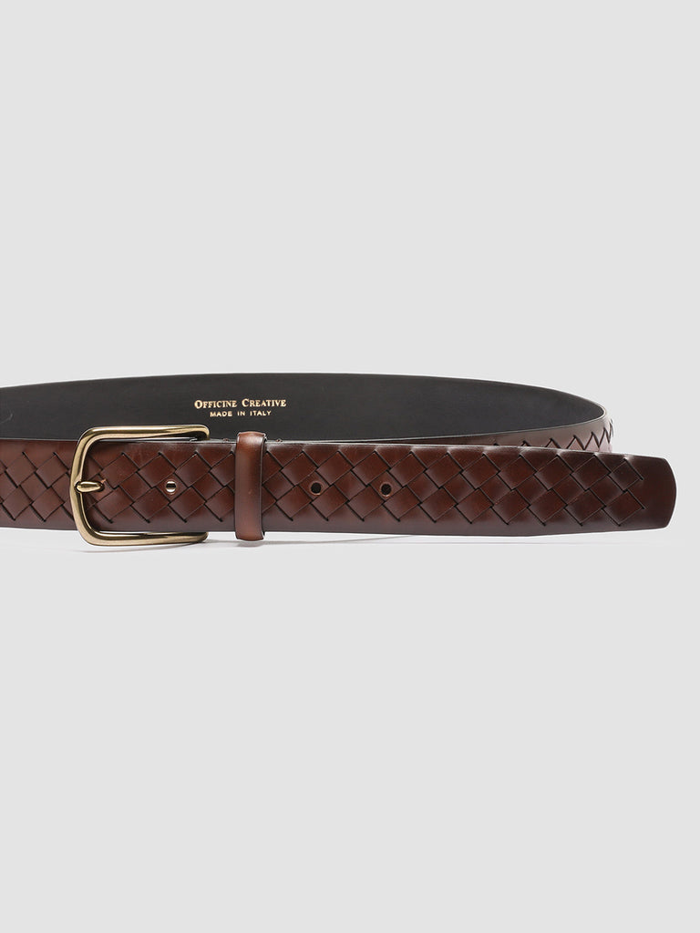 OC STRIP 28 Teak - Brown Leather belt Officine Creative - 5