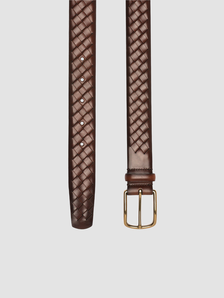 OC STRIP 28 Teak - Brown Leather Belt