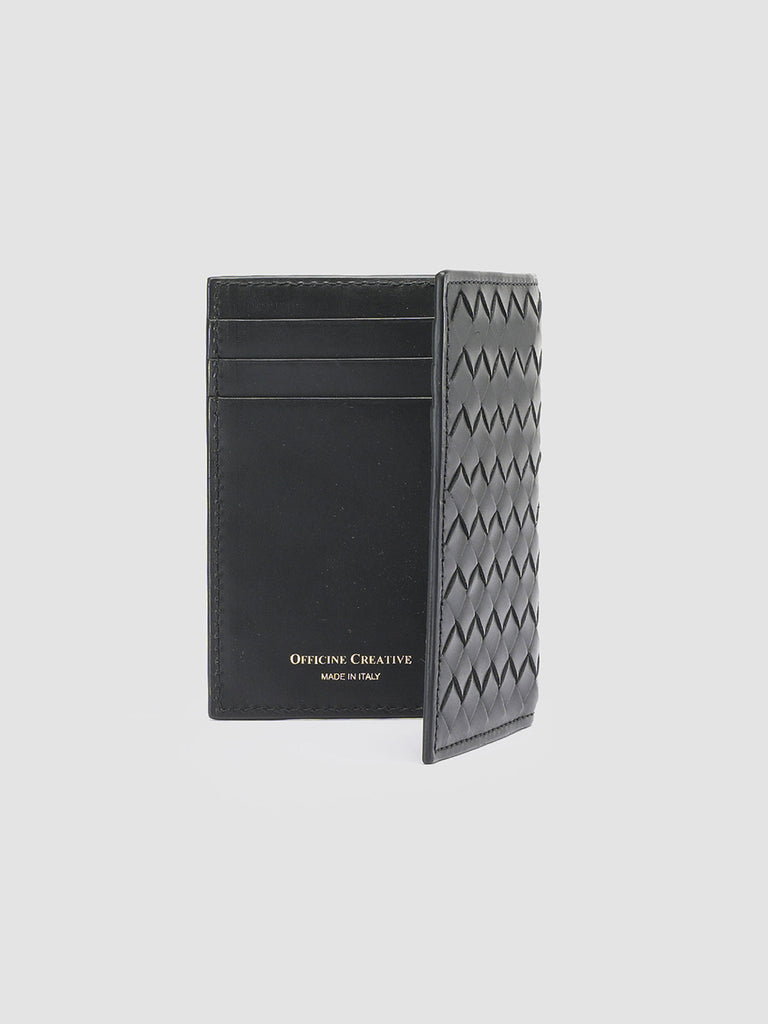 BOUDIN 124 Nero - Black Leather bifold wallet