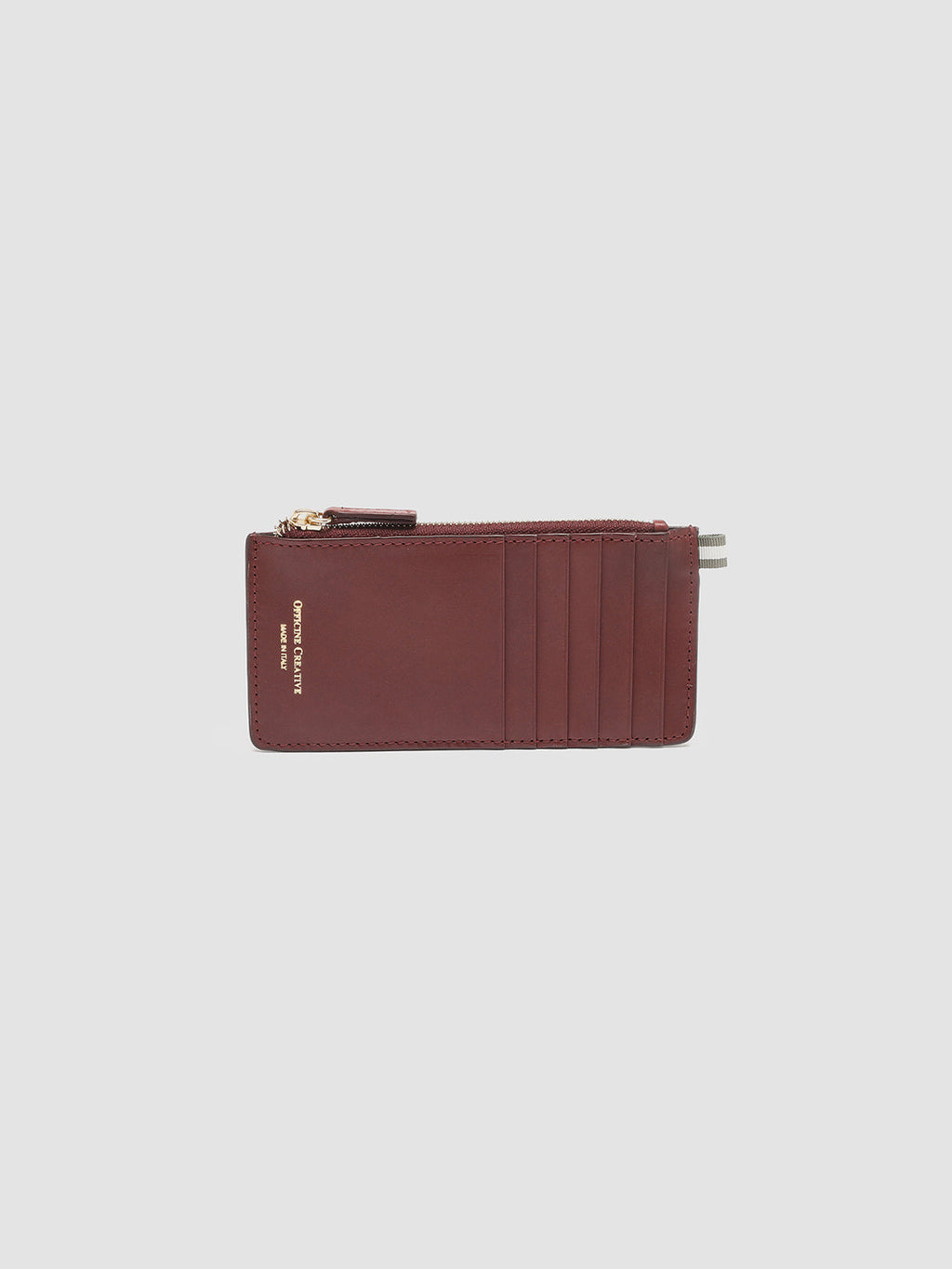 JULIET 03 Burgundy - Burgundy Leather card holder Officine Creative - 4