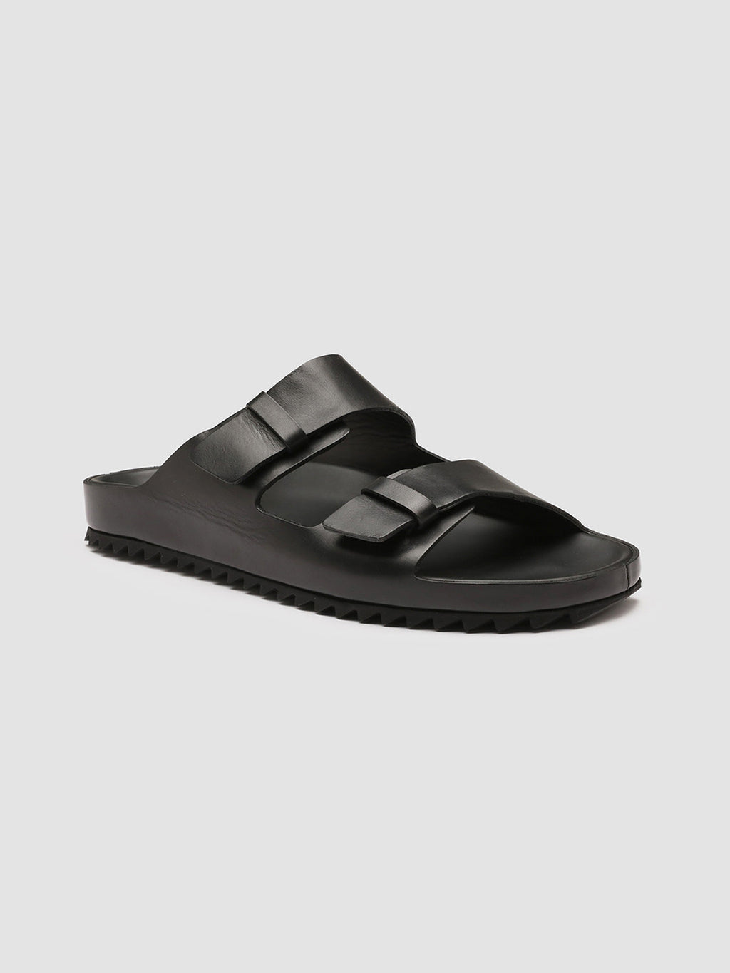 AGORA' 002 Nero - Black Leather Sandals Men Officine Creative - 3