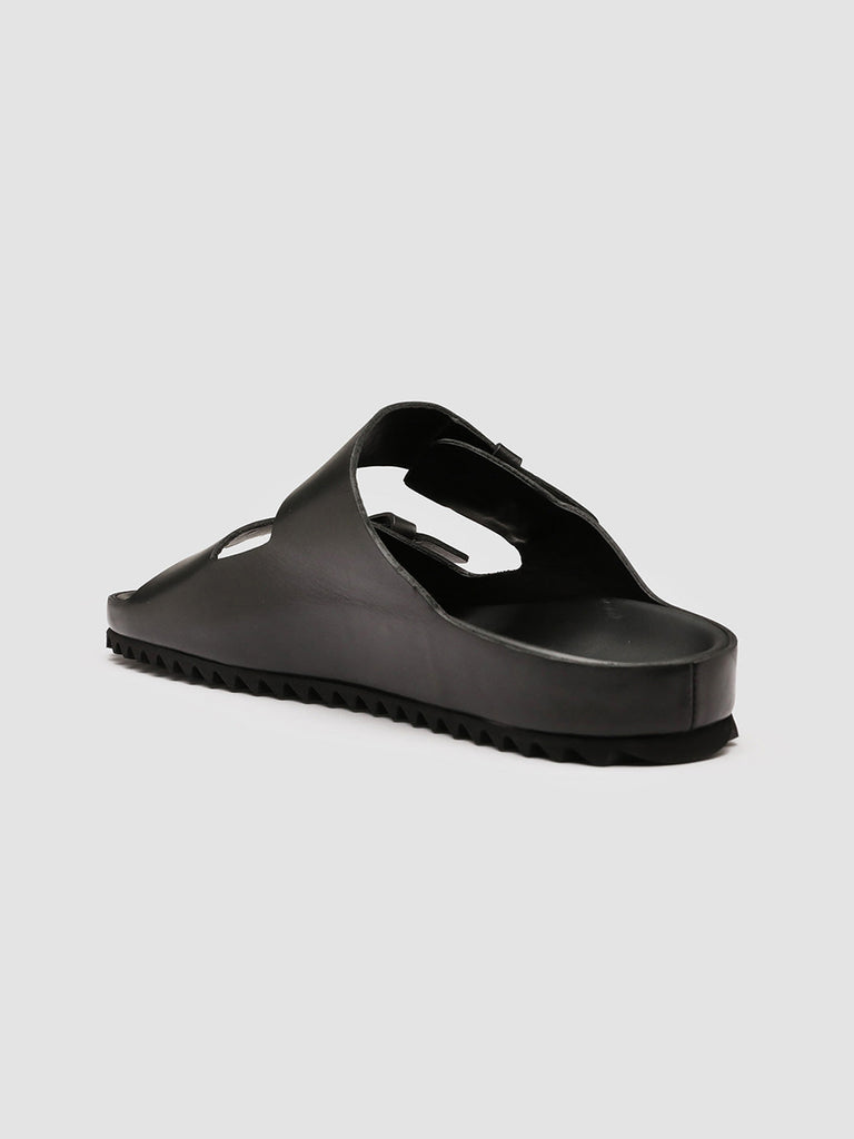 AGORA' 002 Nero - Black Leather Sandals Men Officine Creative - 4