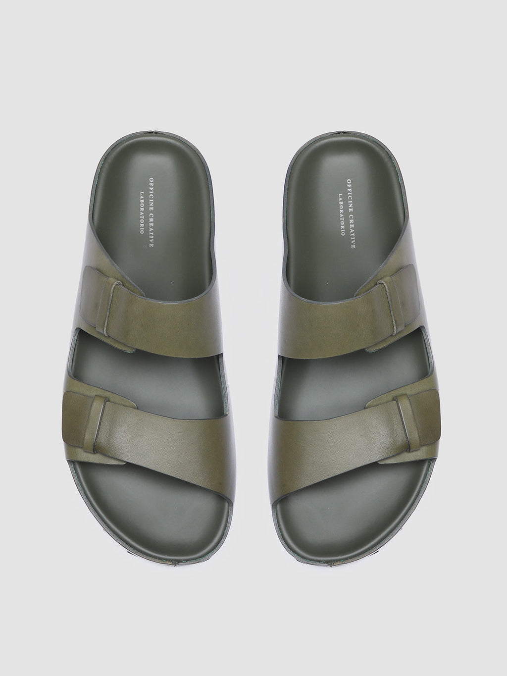AGORÀ 002 - Green Leather Sandals - 1