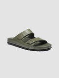 AGORÀ 002 - Green Leather Sandals - 2