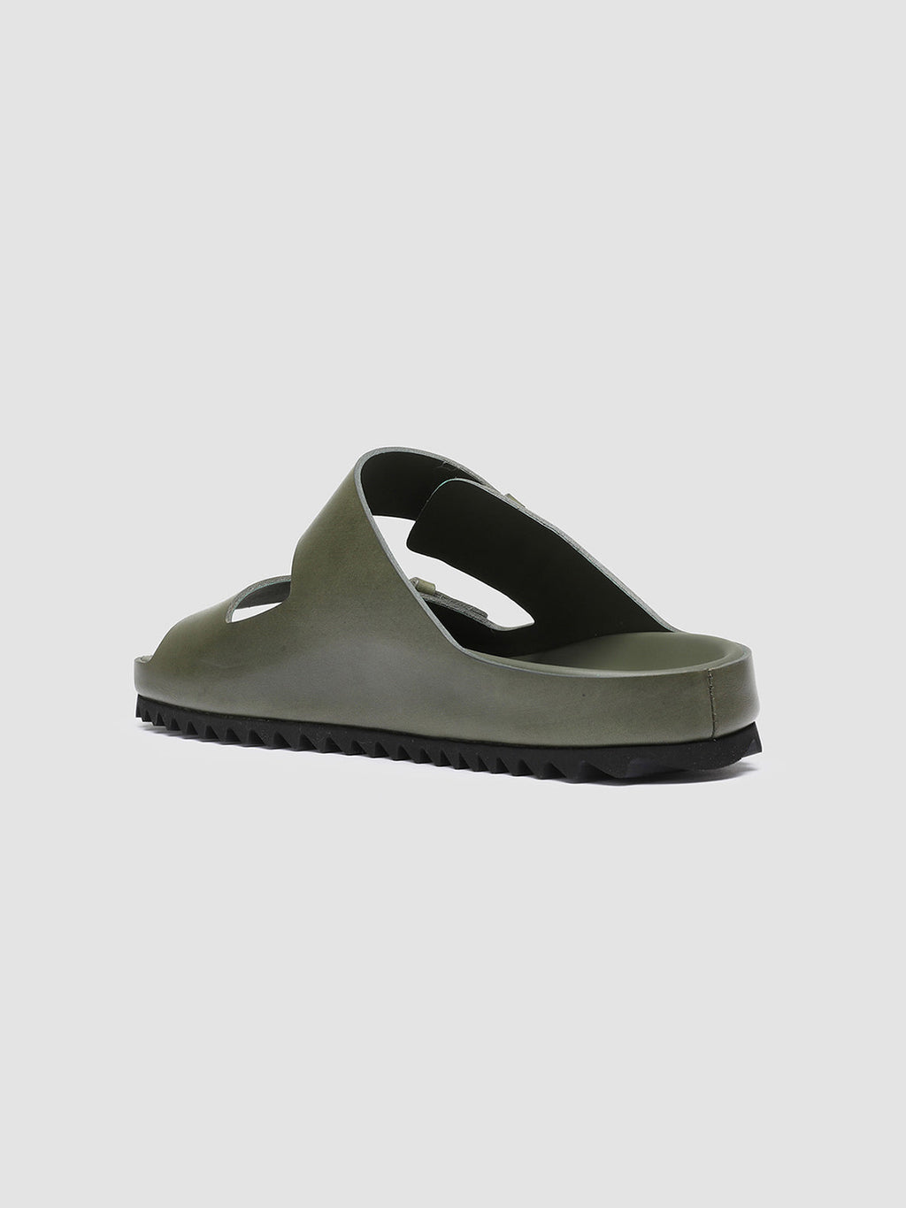 AGORÀ 002 - Green Leather Sandals - 3