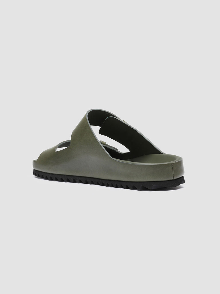 AGORÀ 002 Dephts - Green Leather sandals Men Officine Creative - 4