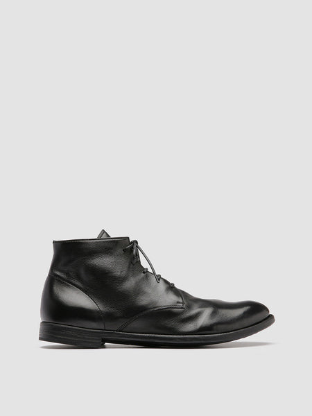 Mens Black Leather Ankle Boots ARC 513 – Officine Creative