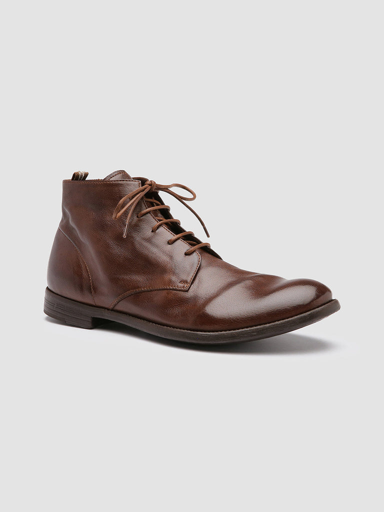 ARC 513 Cigar - Brown Leather Ankle Boots Men Officine Creative - 3