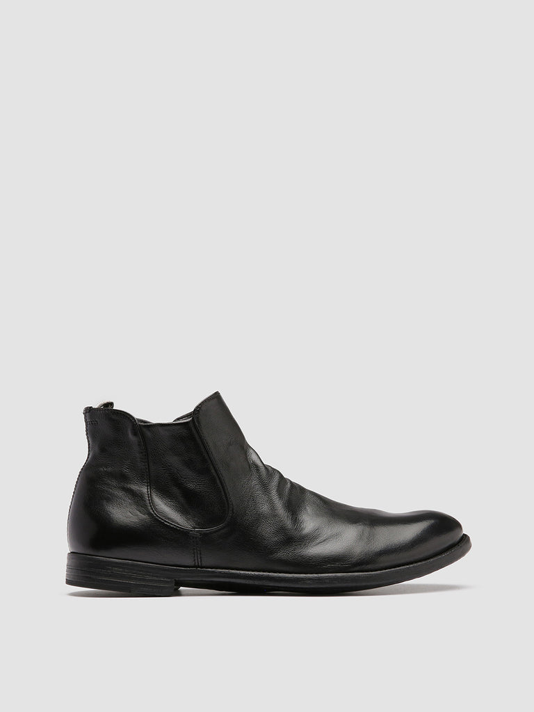 ARC 514 Nero - Black Leather Ankle Boots