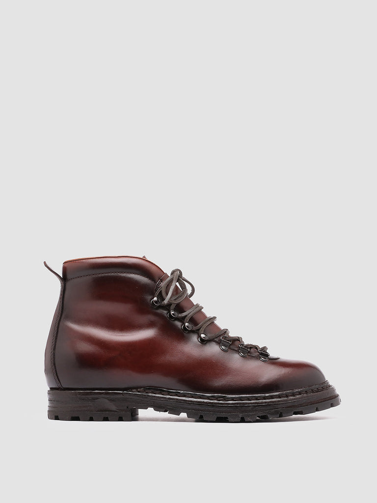ARTIK 002 Bordo’ - Burgundy Leather And Shearling Ankle Boots
