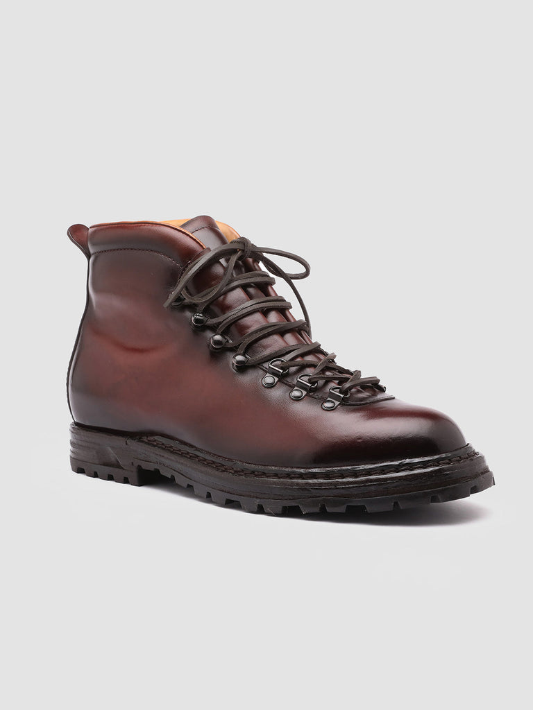 ARTIK 002 Bordo’ - Burgundy Leather And Shearling Ankle Boots Men Officine Creative - 3