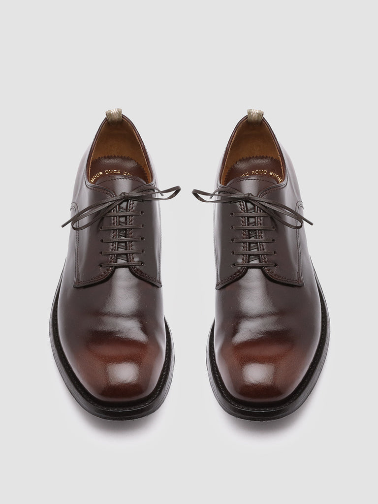 BALANCE 001 Caffe T.Moro - Brown Leather Derby Shoes