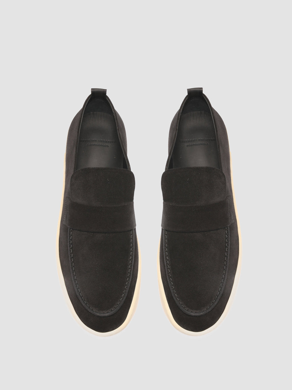 BUG 001 Nero - Black Suede Penny Loafers Men Officine Creative - 2