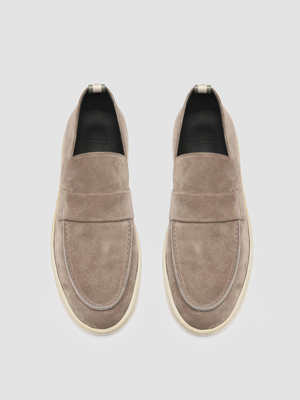 BUG 001 Otter Herbe - Grey Suede Penny Loafers Men Officine Creative - 2