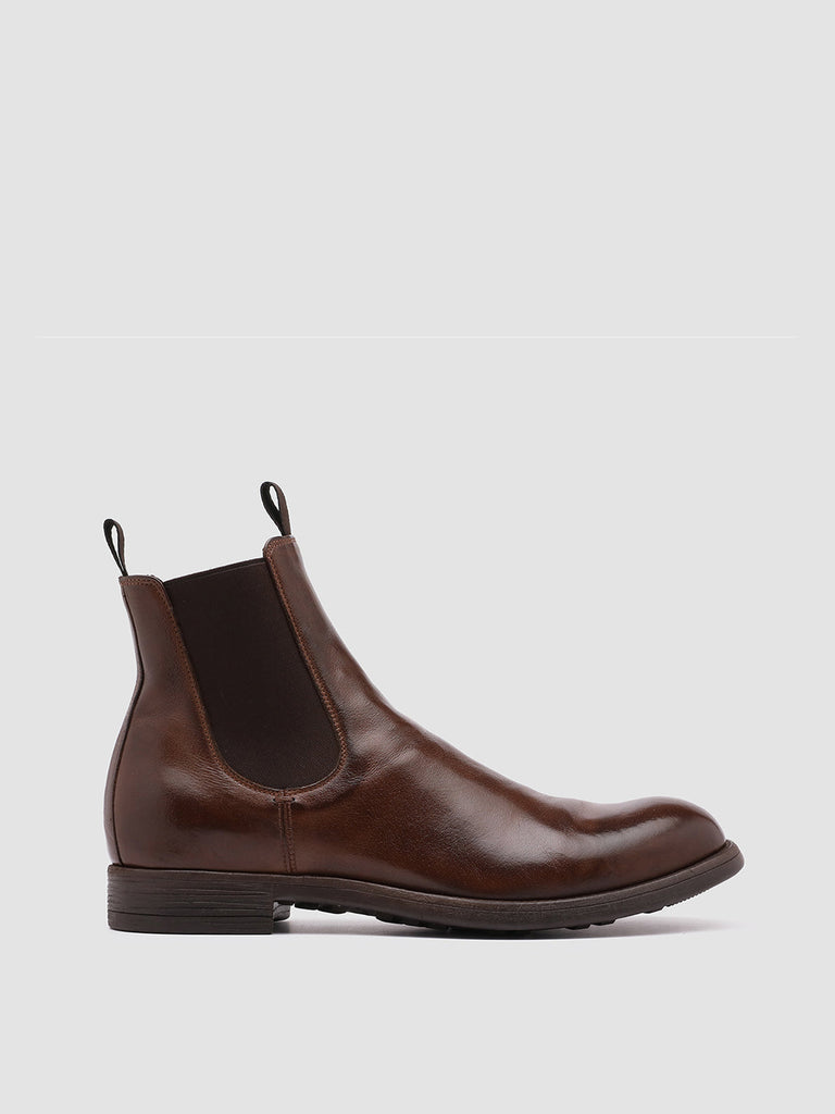 CHRONICLE 002 Cigar - Brown Leather Chelsea Boots