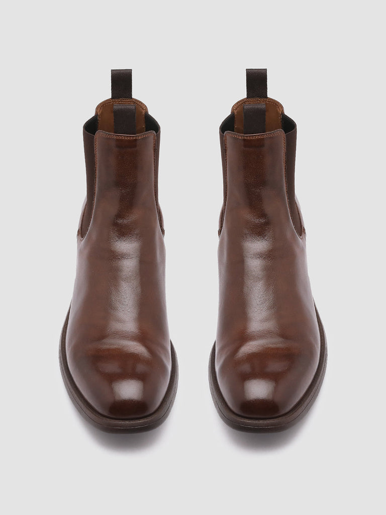 CHRONICLE 002 Cigar - Brown Leather Chelsea Boots Men Officine Creative - 2
