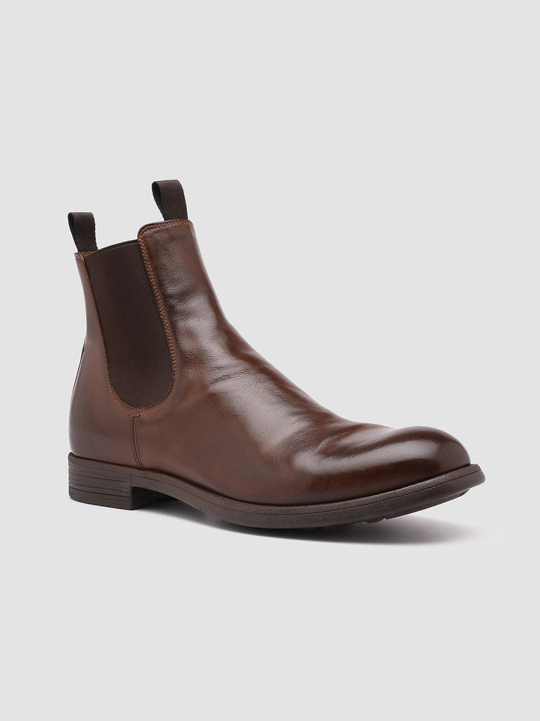 CHRONICLE 002 Cigar - Brown Leather Chelsea Boots Men Officine Creative - 3