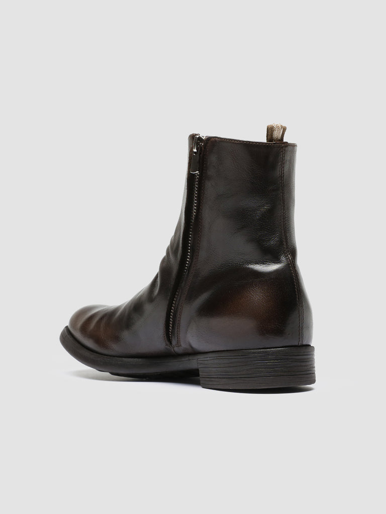 CHRONICLE 058 Caffè/Moro - Brown Leather Zip Boots Men Officine Creative - 4