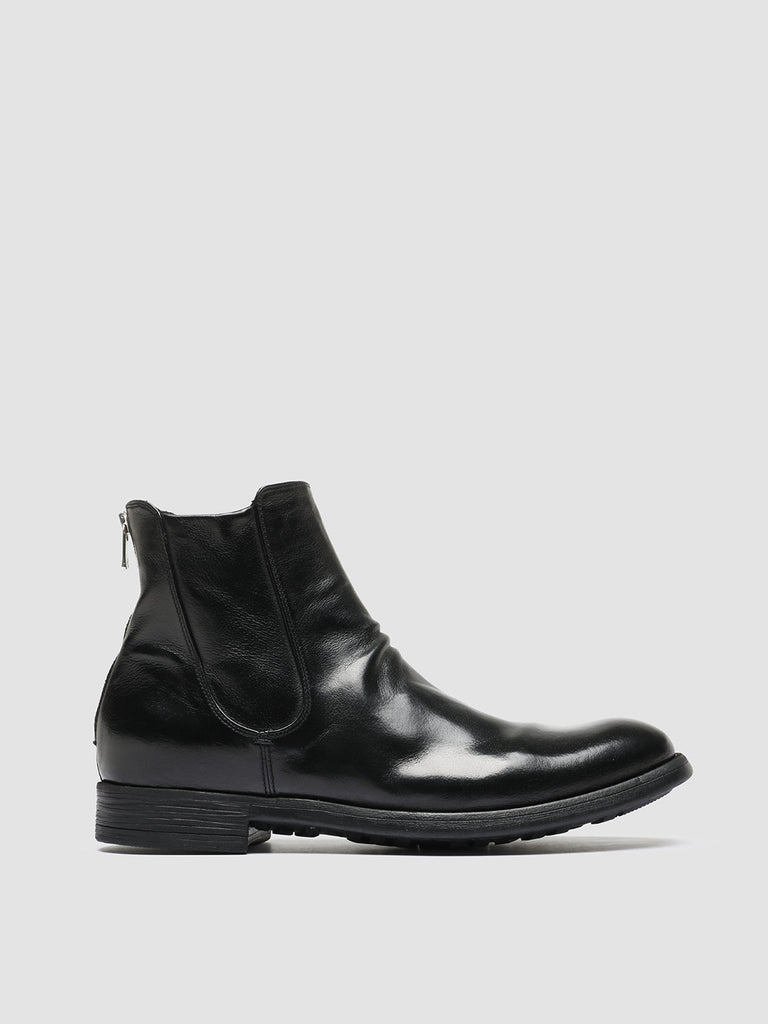 CHRONICLE 059 - Black Leather Zip Boots men Officine Creative - 1