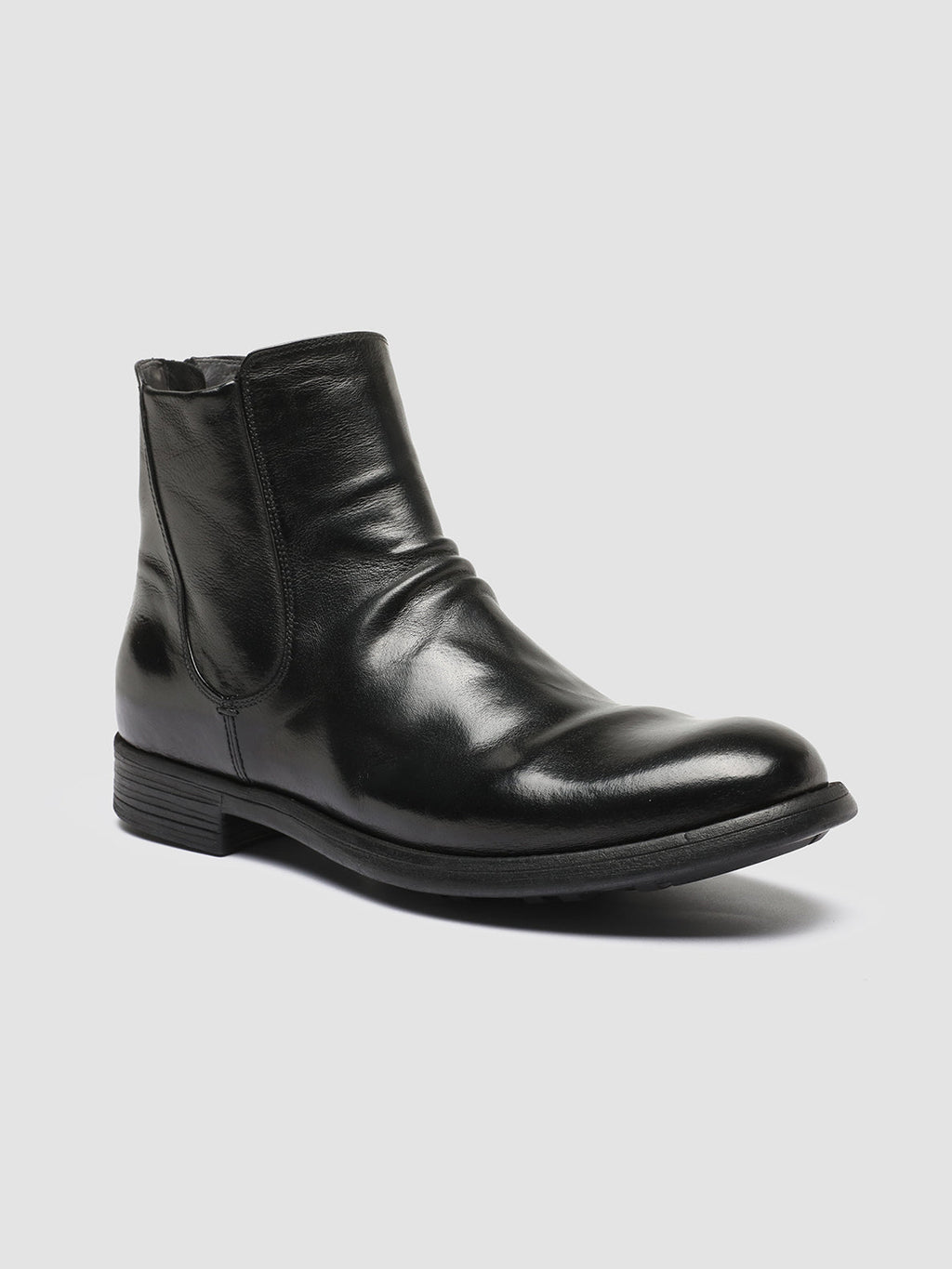 CHRONICLE 059 - Black Leather Zip Boots Men Officine Creative - 3