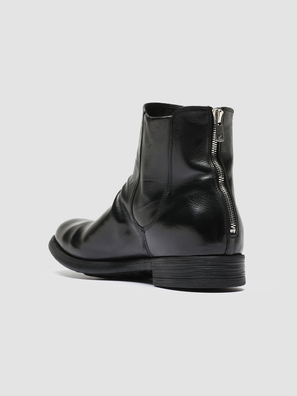 CHRONICLE 059 - Black Leather Zip Boots Men Officine Creative - 4