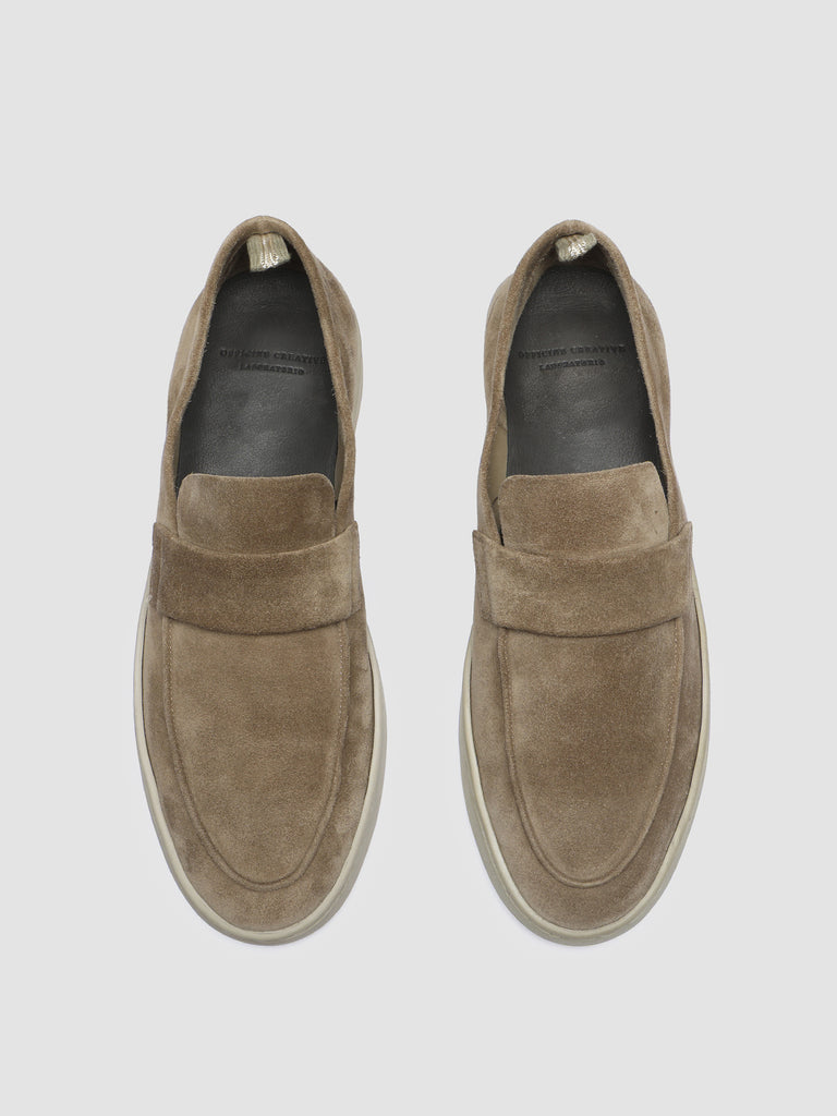 HERBIE 001 - Taupe Suede Penny Loafers