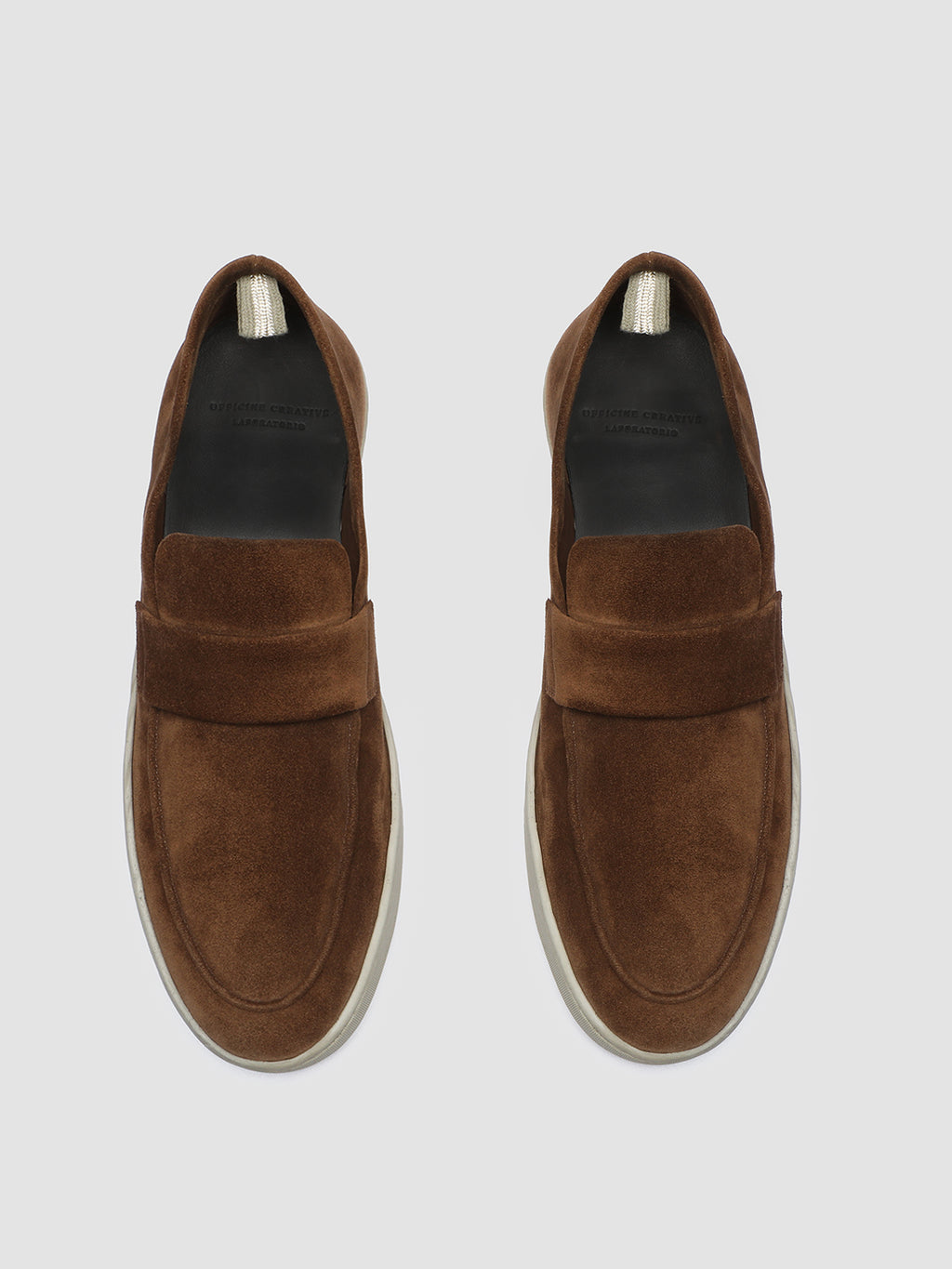 HERBIE 001 - Brown Suede Penny Loafers - 1
