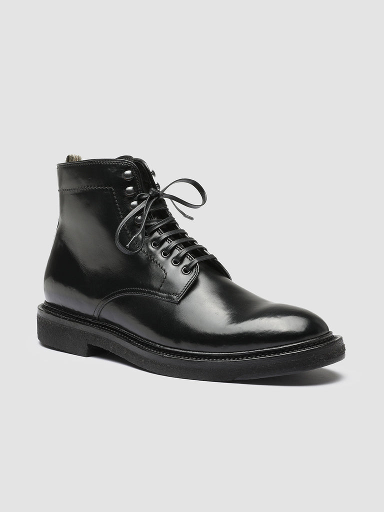 HOPKINS CREPE 107 Nero - Black Leather Ankle Boots Men Officine Creative - 3