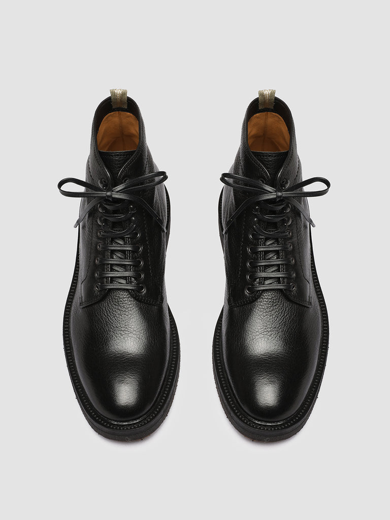 HOPKINS FLEXI 203 Nero - Black Leather Lace-up Boots