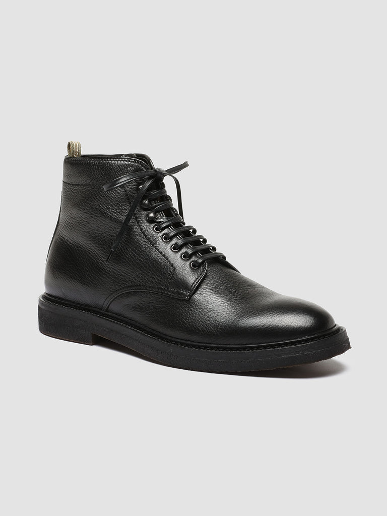 HOPKINS FLEXI 203 Nero - Black Leather Lace-up Boots Men Officine Creative - 3