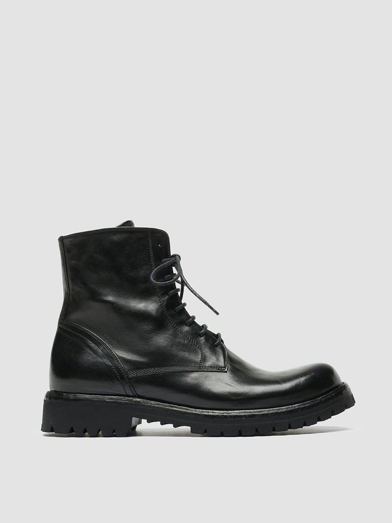 IKONIC 001 Novak Nero - Black Leather Lace Up Boots Men Officine Creative - 1