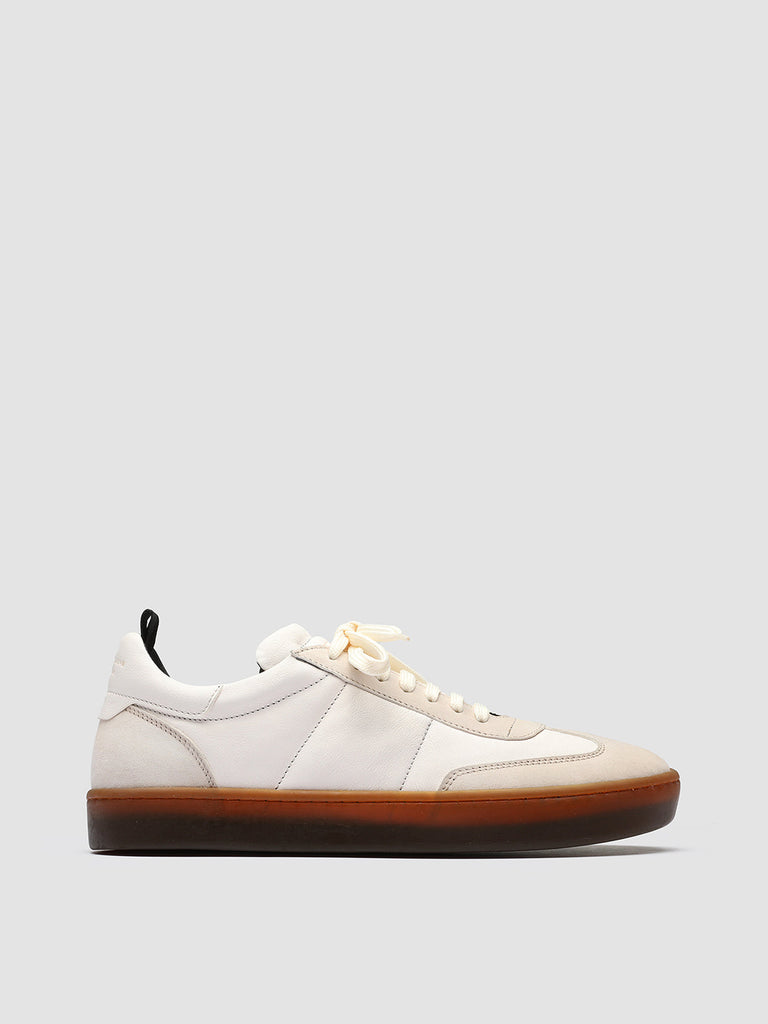 KOMBINED 001 Ivory Tofu - White Leather Sneakers Latex Sole